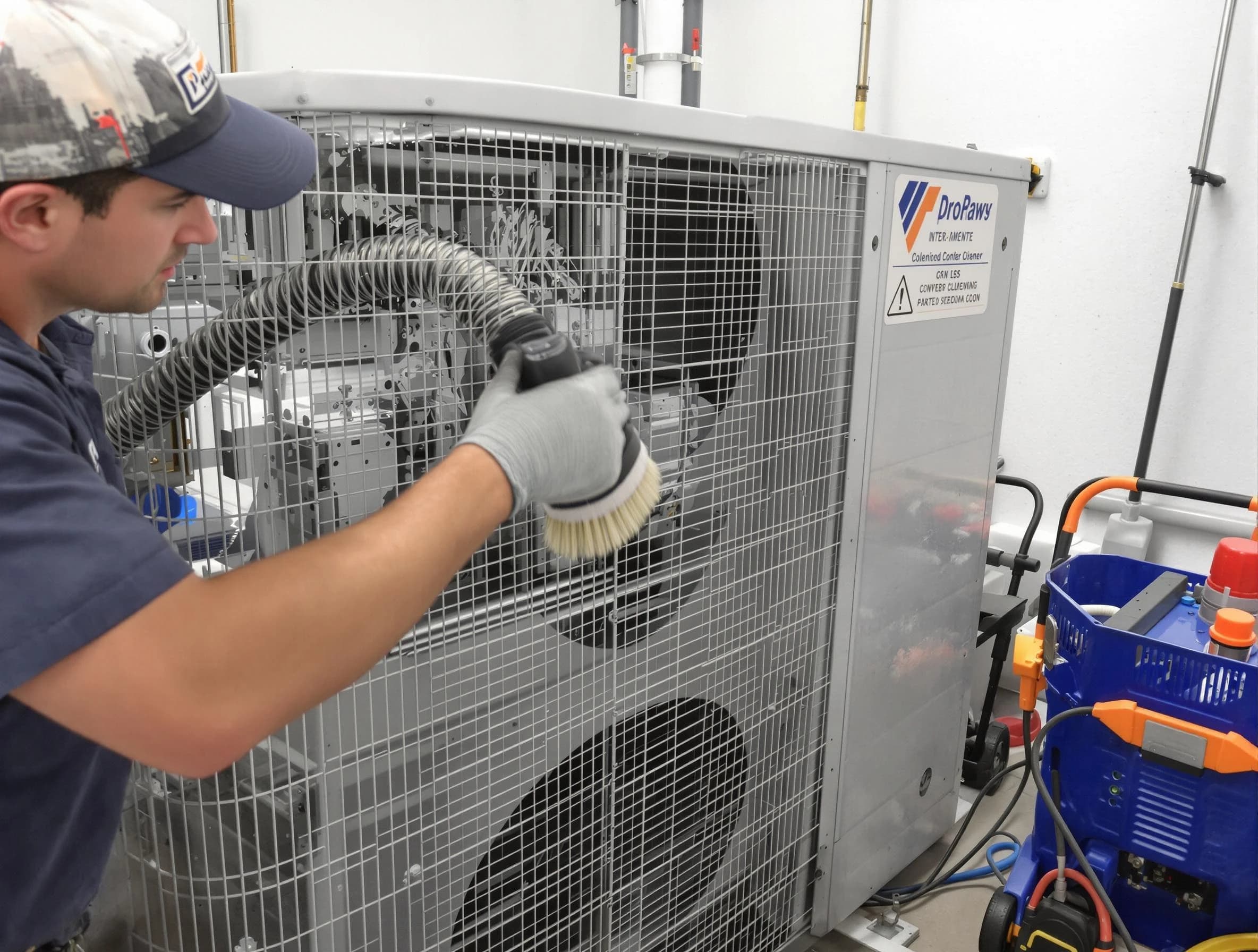 Kaysville Air Duct Cleaning specialist performing precision AC coil cleaning for improved system performance in Kaysville