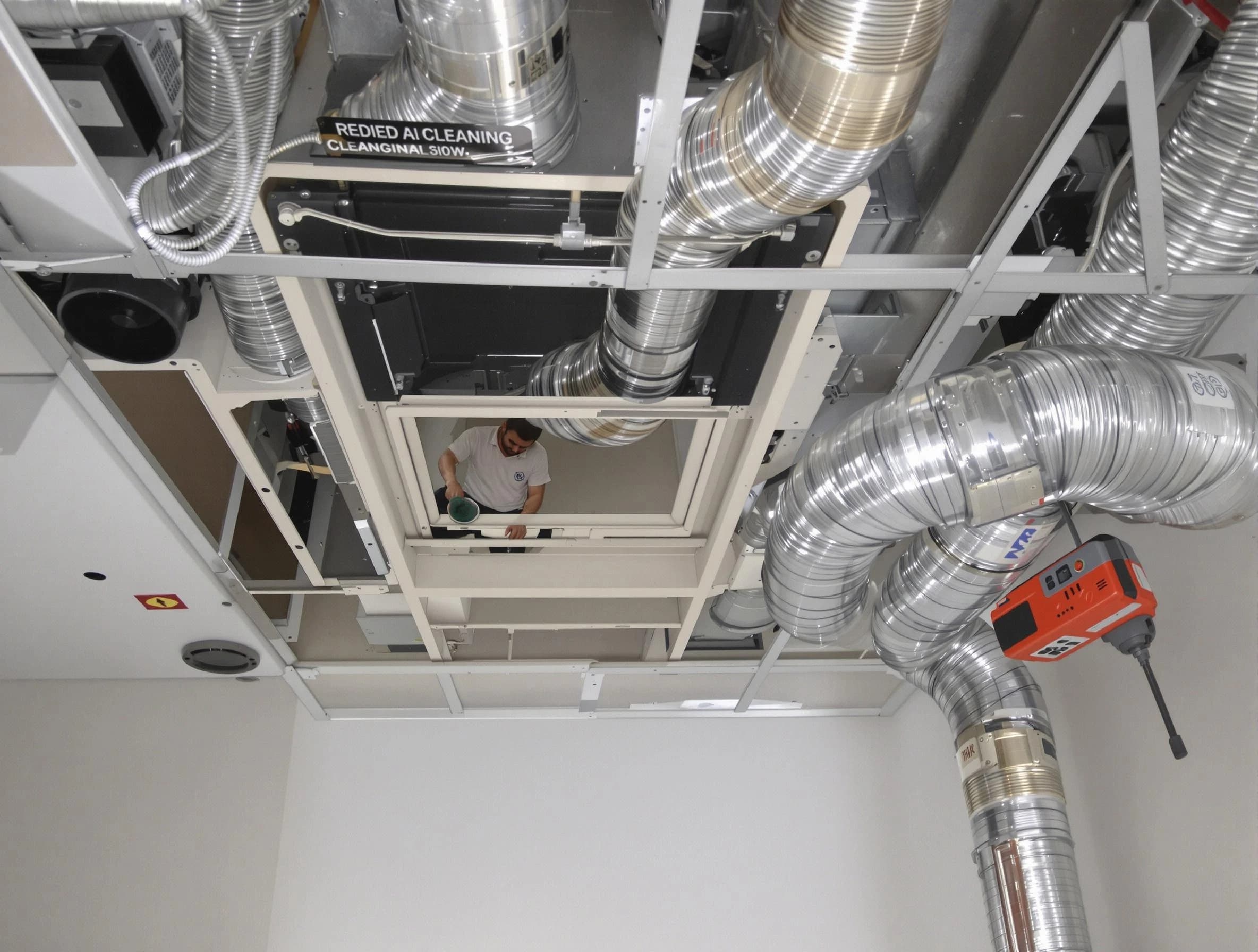 Kaysville Air Duct Cleaning technician performing detailed central duct system cleaning in Kaysville