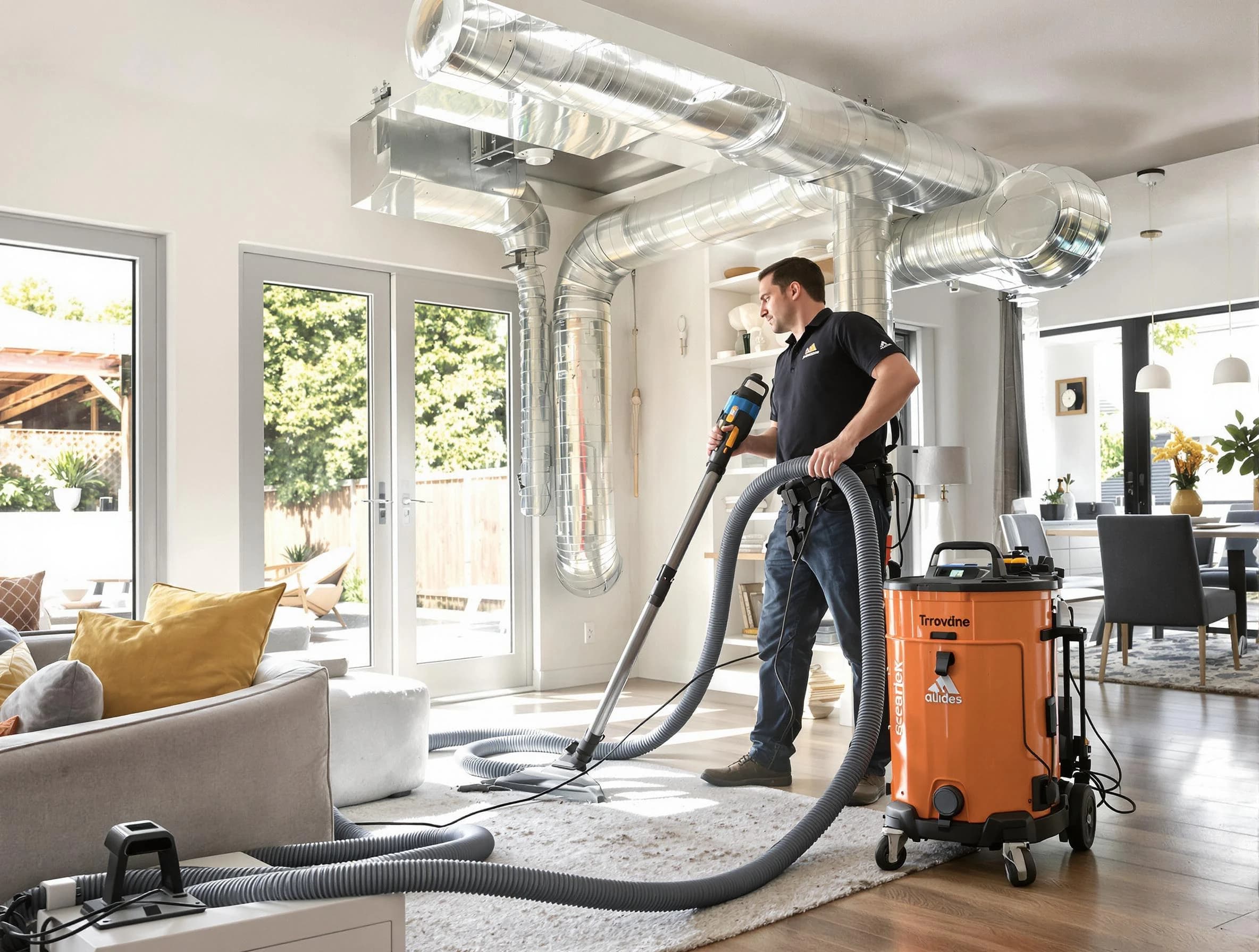 Kaysville Air Duct Cleaning specialist performing thorough residential duct cleaning using advanced equipment in Kaysville