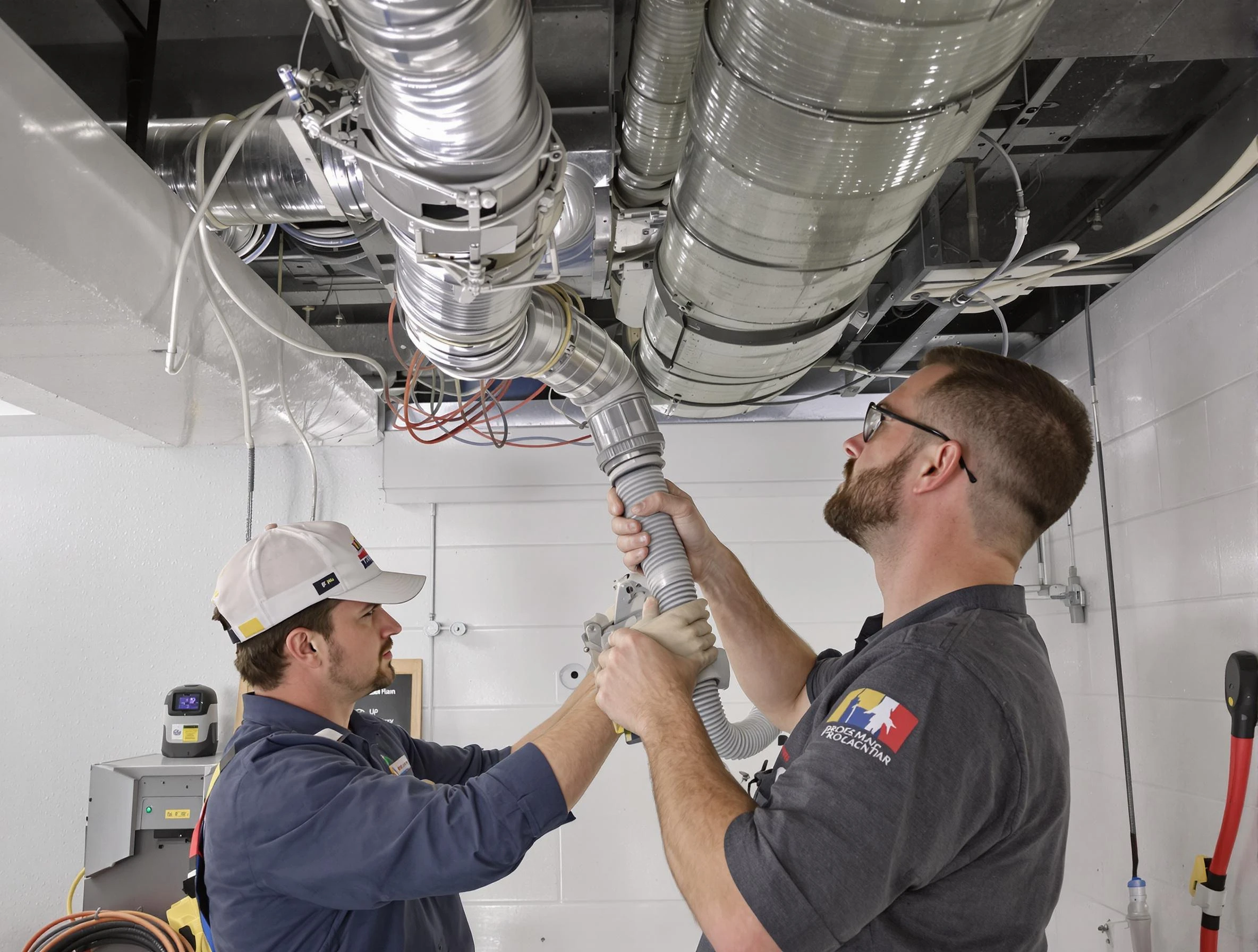 Kaysville Air Duct Cleaning technician performing thorough AC duct cleaning in Kaysville