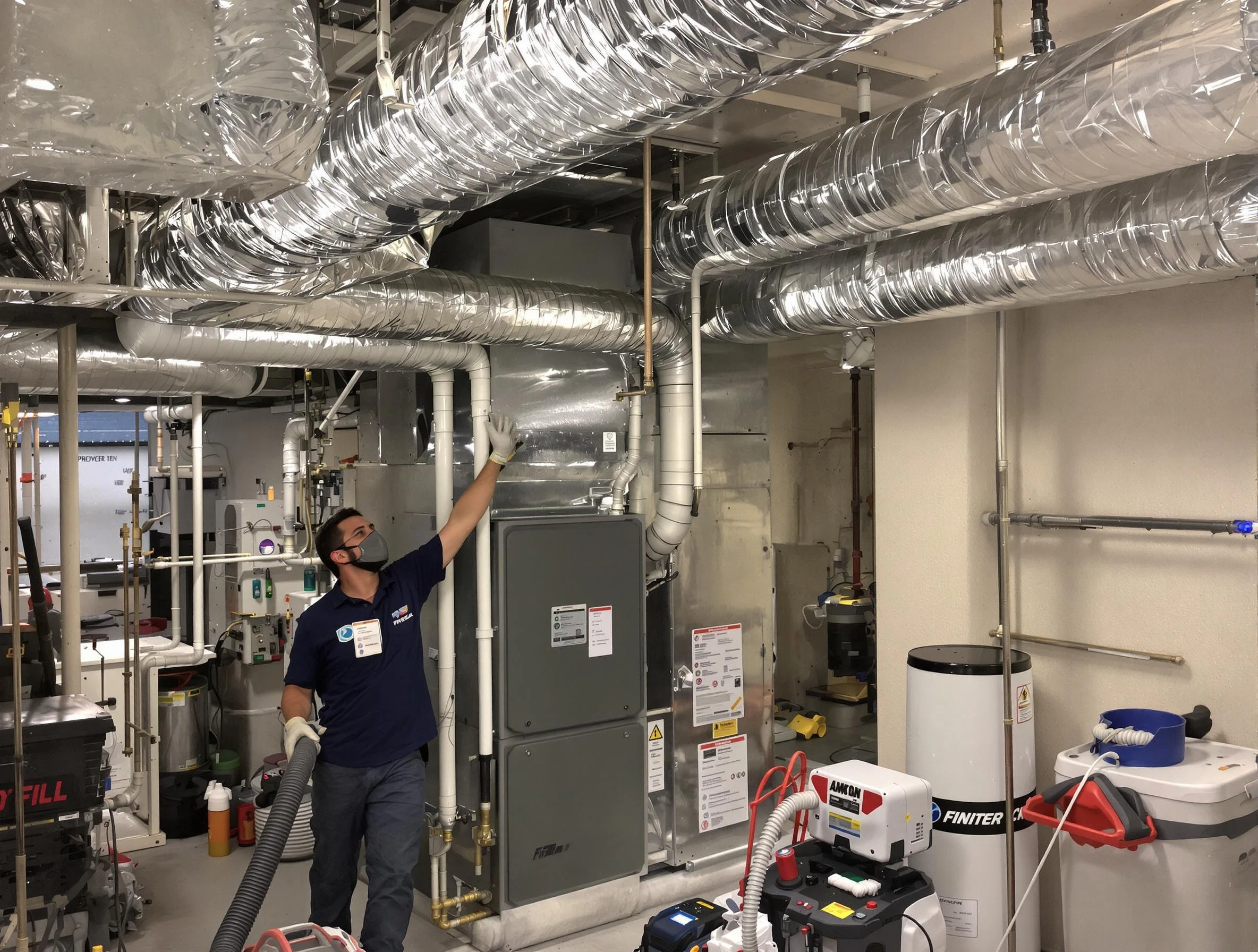 Kaysville Air Duct Cleaning specialist performing thorough furnace duct cleaning in a Kaysville residence
