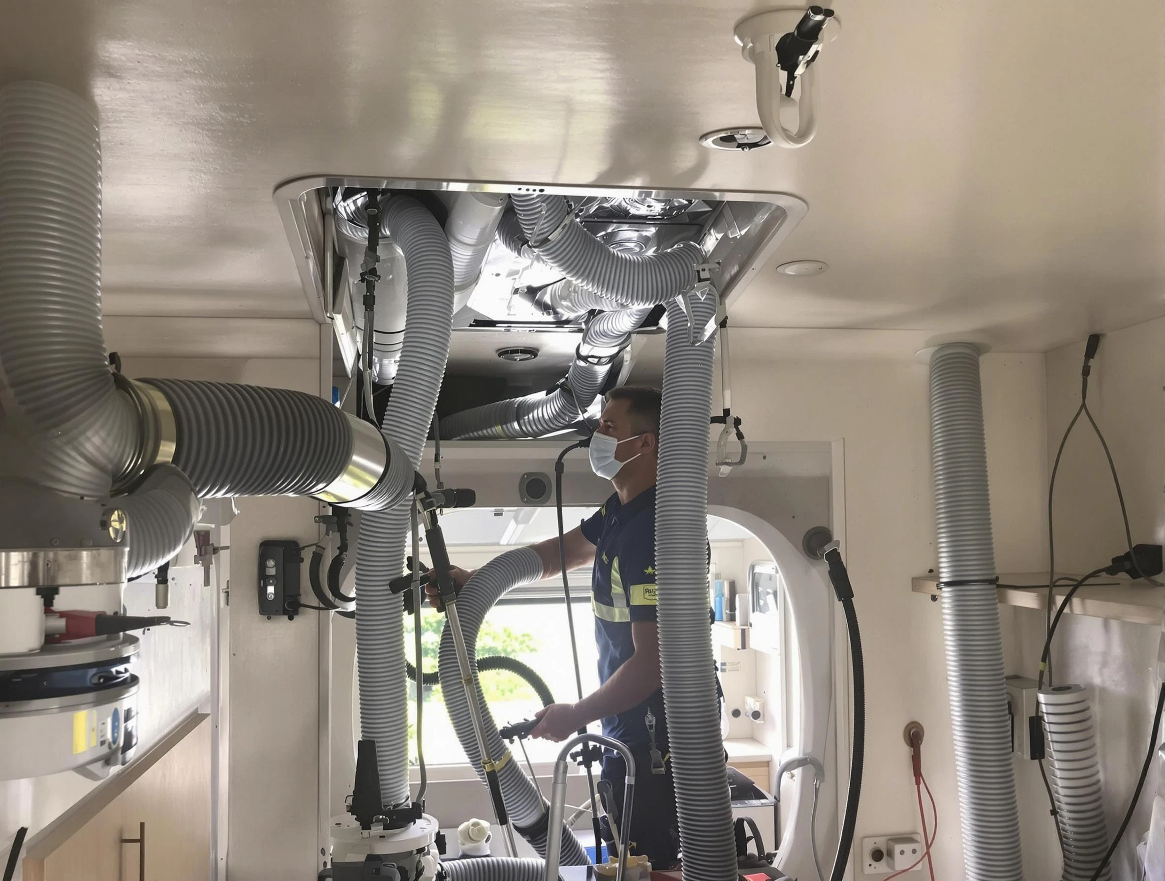 Kaysville Air Duct Cleaning specialist performing precise mobile home duct cleaning in Kaysville