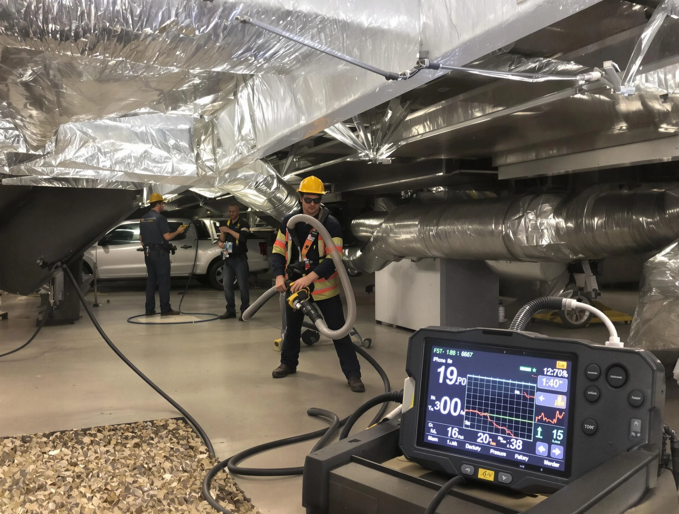 Professional negative pressure duct cleaning by Kaysville Air Duct Cleaning in Kaysville