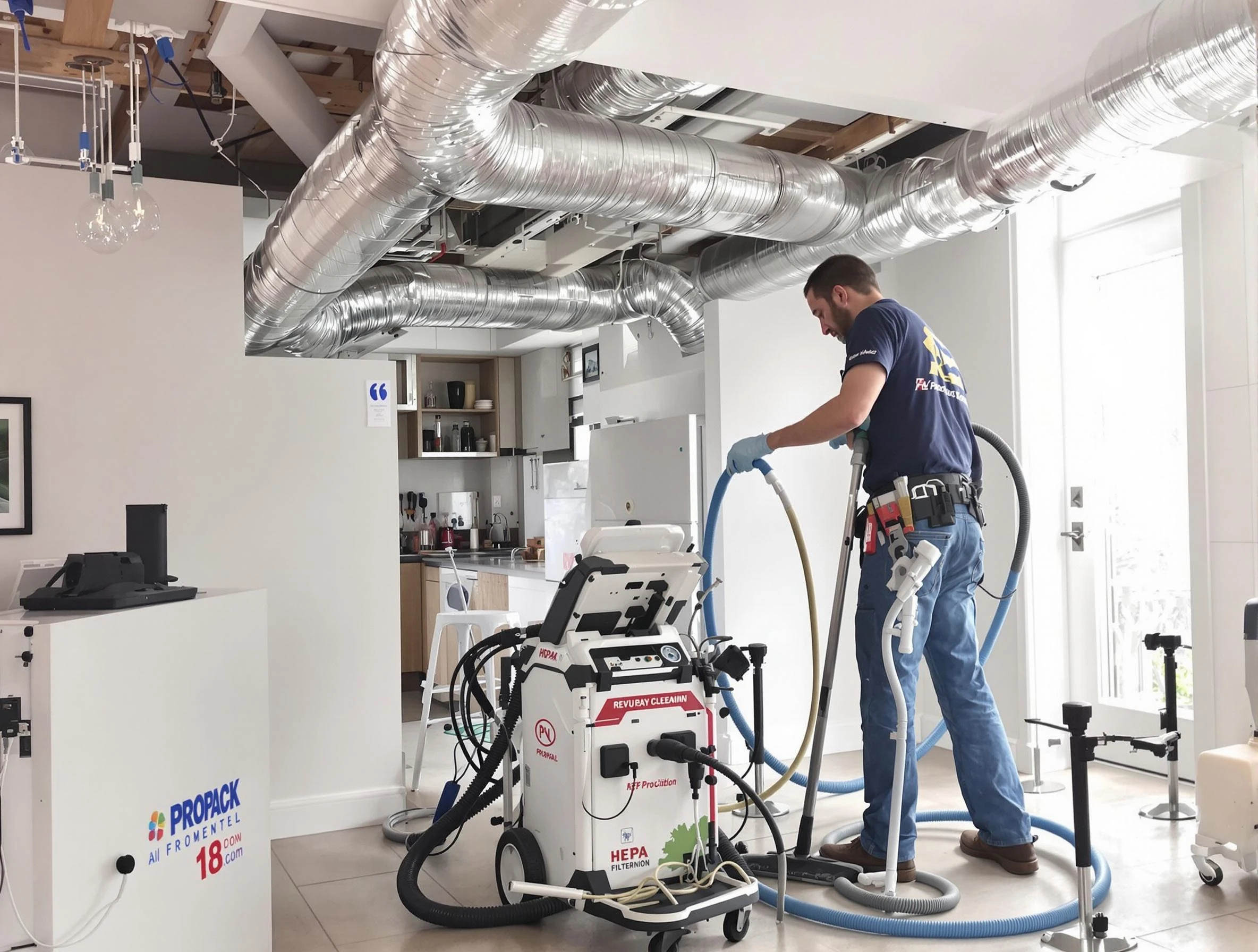 Kaysville Air Duct Cleaning technician performing advanced pure duct cleaning with specialized equipment in Kaysville