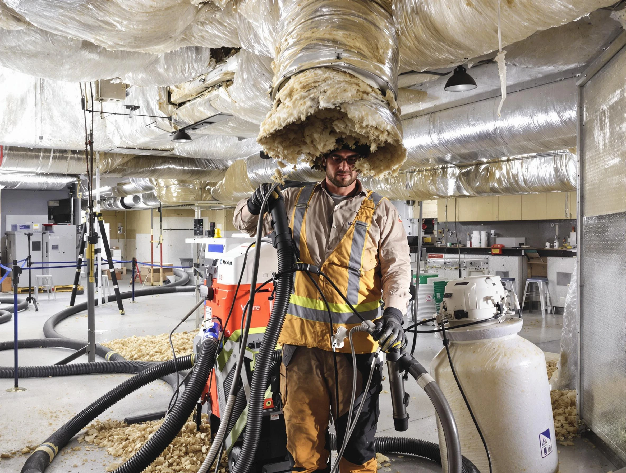 Professional vacuum insulation removal by Kaysville Air Duct Cleaning expert in Kaysville
